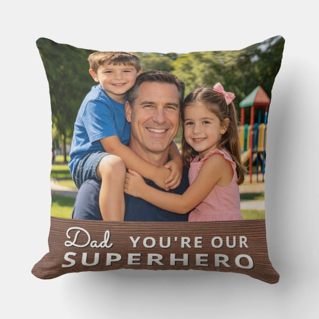 Personalized with 2 Photos and Text Kissen (Vorderseite)
