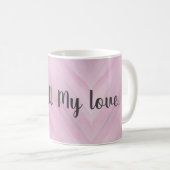 Personalized With My Love Cute Heart Mug  Kaffeetasse (VorderseiteRechts)