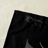 Personalized With Name Black Gold Modern Monogram Strandtuch (Beispiel)