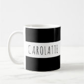 Personalized With Name Custom Black Kaffeetasse (Links)