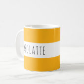 Personalized With Name Custom Dark Yellow Kaffeetasse (Vorderseite Links)
