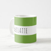 Personalized With Name Custom Green Kaffeetasse (Vorderseite Links)
