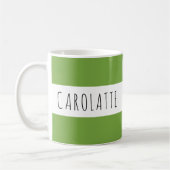 Personalized With Name Custom Green Kaffeetasse (Links)