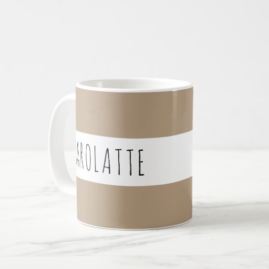Personalized With Name Custom Latte Kaffeetasse (Vorderseite Links)