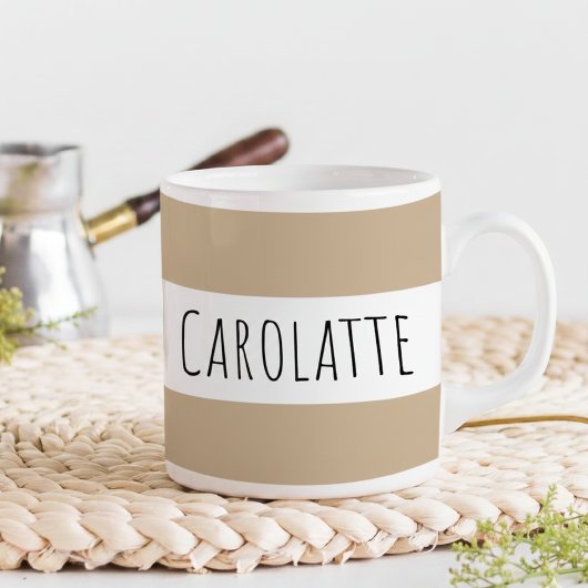 Personalized With Name Custom Latte Kaffeetasse