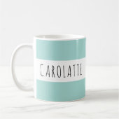 Personalized With Name Custom Mint Kaffeetasse (Links)