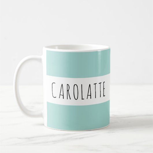 Personalized With Name Custom Mint Kaffeetasse (Links)