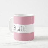 Personalized With Name Custom Pink Kaffeetasse (Vorderseite Links)