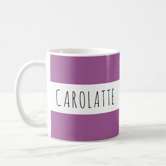 Personalized With Name Custom Plum Kaffeetasse (Links)