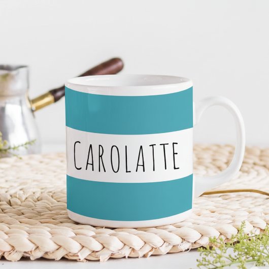 Personalized With Name Custom Turquoise Kaffeetasse