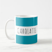 Personalized With Name Custom Turquoise Kaffeetasse (Links)