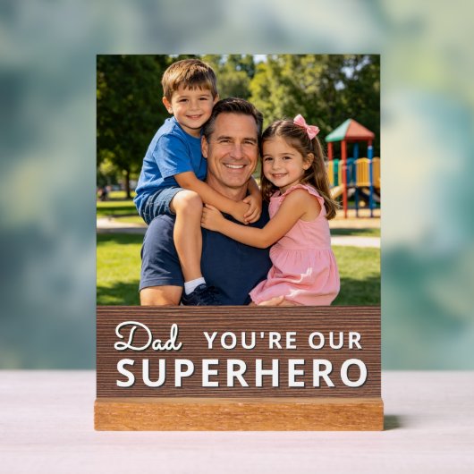 Personalized with photo and text acrylschild (Neutral)
