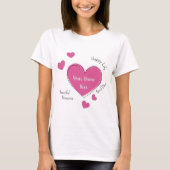 Personalized Women’s T-Shirt with Pink Heart (Vorderseite)