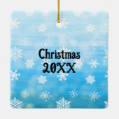 Personalized Woodland Animals Themed Baby's 1st Keramikornament (Rückseite)