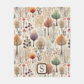 Personalized Woodland Cozy Cabin Fleecedecke (Vorderseite)