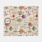 Personalized Woodland Cozy Cabin Fleecedecke (Vorderseite (Horizontal))