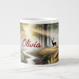 Personalized Woodland Faith Mug - Specialty Mug Jumbo-Tasse