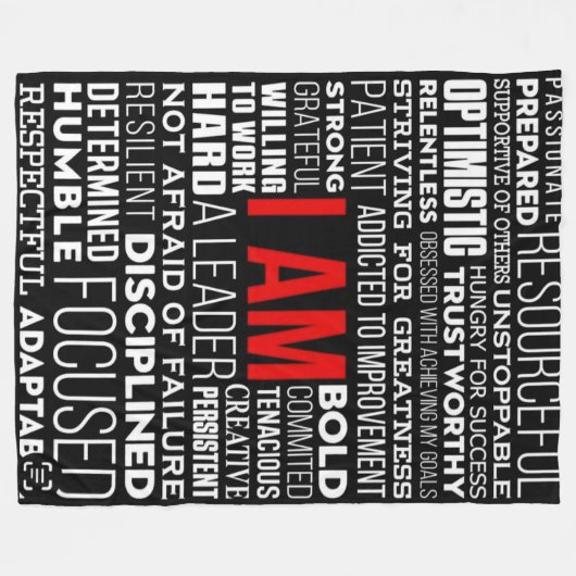 Personalized Word Cloud Sherpa Fleece Blanket (Vorderseite (Horizontal))