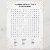 Personalized Word Search Puzzle | Double-Side Flyer (Hinten)