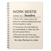 Personalized Work Bestie Definition Notizblock (Vorderseite)