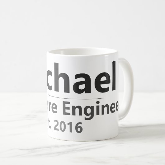 Personalized Work Mug – Custom Name & Job Title Gi Kaffeetasse (VorderseiteRechts)
