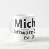 Personalized Work Mug – Custom Name & Job Title Gi Kaffeetasse (Vorderseite Links)