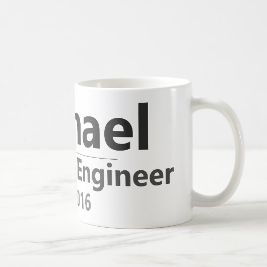 Personalized Work Mug – Custom Name & Job Title Gi Kaffeetasse (Rechts)