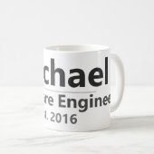 Personalized Work Mug – Custom Name & Job Title Gi Kaffeetasse (VorderseiteRechts)