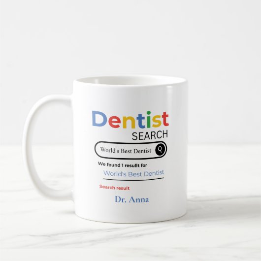 Personalized World’s Best Dentist Search Result Kaffeetasse (Links)