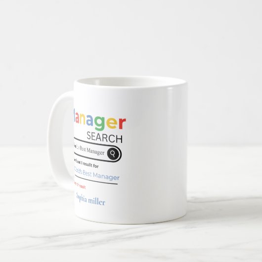 Personalized World’s Best Doctor Search Result Kaffeetasse (Vorderseite Links)