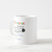 Personalized World’s Best Therapist Search Result Kaffeetasse (Vorderseite Links)