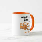 Personalized WORLD'S BEST Dad | Father’s Day Tasse (VorderseiteRechts)
