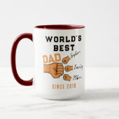 Personalized WORLD'S BEST Dad | Father’s Day Tasse (Links)