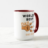 Personalized WORLD'S BEST Dad | Father’s Day Tasse (VorderseiteRechts)