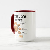Personalized WORLD'S BEST Dad | Father’s Day Tasse (Vorderseite Links)
