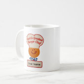Personalized World's Greatest Burger Chef Kaffeetasse (Vorderseite Links)
