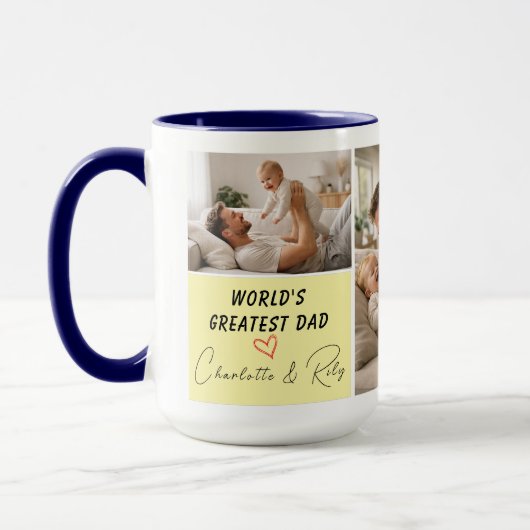Personalized World's Greatest Dad Photo | Father’s Tasse (Links)