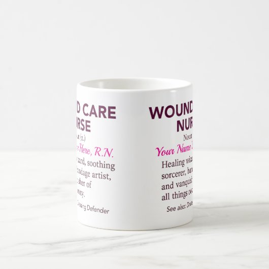 Personalized Wound Care Nurse Definition Gift Kaffeetasse (Mittel)