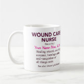 Personalized Wound Care Nurse Definition Gift Kaffeetasse (Links)
