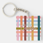 Personalized Woven Roller Stripes Schlüsselanhänger (Vorderseite)