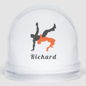 Personalized Wrestling Athlete Snow Globe Gift Schneekugeln (Vorderseite)