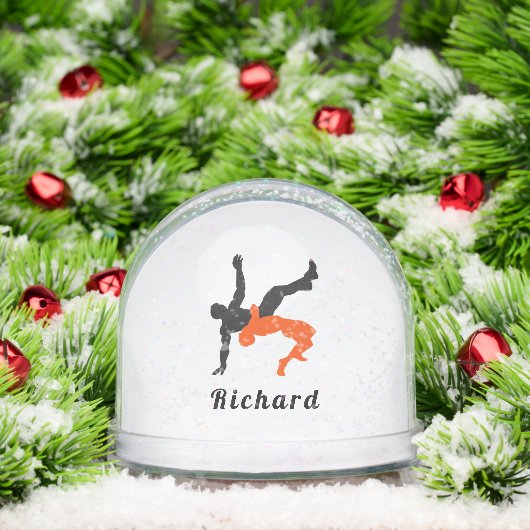 Personalized Wrestling Athlete Snow Globe Gift Schneekugeln (Weihnachten)