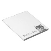 Personalized writing notepads for cat lover notizblock (angewinkelt)