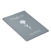 Personalized Year Carnation January Birth Flower  Notizblock (Rechte Seite)