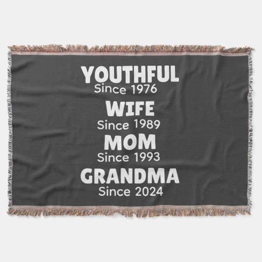 Personalized Year Youthful Wife Mom Grandma,  Decke (Vorderseite)