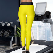 Personalized Yellow And Black Stripes Custom Made Leggings