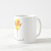 Personalized Yellow and red tulip Kaffeetasse (VorderseiteRechts)