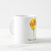 Personalized Yellow and red tulip Kaffeetasse (Vorderseite Links)