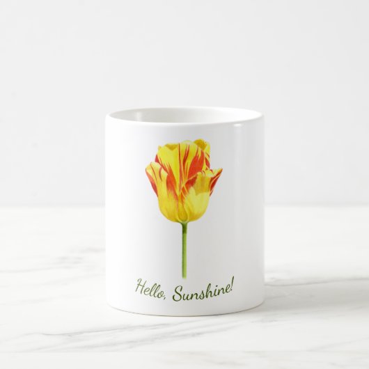 Personalized Yellow and red tulip Kaffeetasse (Mittel)