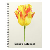Personalized Yellow and red tulip Notizblock (Vorderseite)